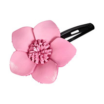 Cute and Colorful Light Pink Tropical Flower Leather Hair Clip - £6.53 GBP