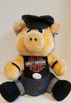 PLAY by PLAY Harley Davidson 10&quot; Plush Stuffed Pig Hog Vintage 1993 Motorcycle - £11.40 GBP