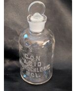 Ancien Hcl Con Acide Hydrochloric Apothicaire Lab Transparent Gourde Whe... - $483.08 MXN