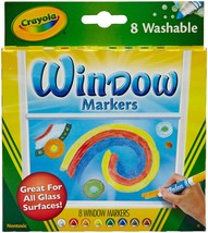 Crayola Washable Window Markers-Assorted Colors 8/Pkg (Pack of 3) - $1,005.54 MXN