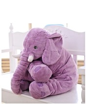 Purple Elephant Long Nose Sleep Pillow Lovely Plush 25&quot; inches /63cm - £23.69 GBP