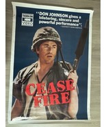 Vintage 1986 Original VHS Release Poster CEASE FIRE Don Johnson 28&quot;x40&quot; - $470.41 MXN