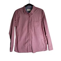 Original Weatherproof Vintage Mens Button Up Shirt L Red Plaid Western Wear - $16.99