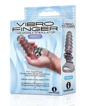 The 9&#39;s Vibrofinger Ribbed Finger Massager - Grey - £44.79 GBP