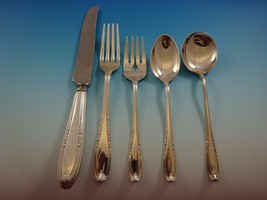 Leonore by Manchester Sterling Silver Flatware Set For 8 Service 40 Pieces - £1,518.24 GBP