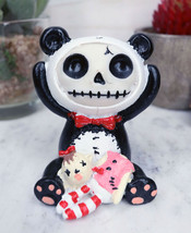 Ebros Furry Bones Panda Figurine 2.5&quot;H Adorable Voodoo Skeleton Furrybones Decor - £12.05 GBP