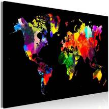 Tiptophomedecor Stretched Canvas World Map Art - Children Of The World Wide - St - £63.94 GBP+