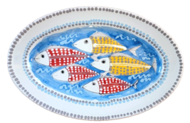 Vintage Val Demone Italy Decorative Ceramic Fish Wall Decor Not For Food Use - £31.96 GBP