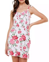 PLANET GOLD Womens White Stretch Floral Short Party Sheath Dress S - £11.40 GBP