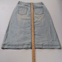 Buffalo David Bitton Women's Blue Cotton Blend Denim Distressed Skirt Size 29 image 7