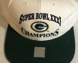 Vintage 1996 Super Bowl XXX Champions Hat Cap White Green Bay Snap Back pa1 - $29.69