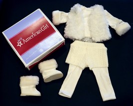 American Girl Doll Winter White Outfit in Box 2013 Retired Boots Leggings Vest - £27.59 GBP