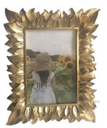 Isaac Jacobs 4x6&quot; Sunflower Photo Picture Frame Gold Tone Easel Stand De... - £26.16 GBP