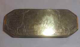 Antique Dutch Brass Tobacco Box Adam, Eve, and The Original Sin Engraving - £255.12 GBP