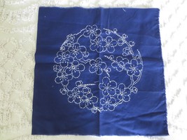 2 EMBROIDERED Cotton  FLORAL &amp; LEAF Wall Hanging or Pillow PANELS - Size... - €8,69 EUR