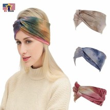 Turban Twist Knot Headwrap Hair Head Band Tie Tye Dye Bohemian Yoga Running Boho - £4.79 GBP