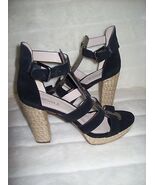 Rosegold Pana Buckle Closure Platform Heels Sandals Shoes 38.5 US 8.5 NEW - $1,250.80 MXN