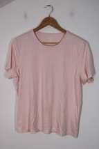 LL Bean XL Pink Pima Cotton Short Sleeve Tee T-Shirt Top Flaws 207242 - £11.16 GBP