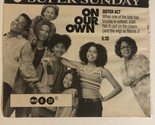 On Our Own Tv Series Print Ad Vintage TPA3 - $5.93