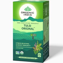 ORGANIC INDIA Tulsi Original Tea Bags, Stress Relieving &amp; Boosting Immunity - £13.59 GBP