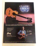 1980s Classic Gibson Guitar Chet Atkins Vintage Print Ad pa8 - $8.90