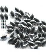 OVAL Facted Rhinestuds  4x8mm Hot Fix  SILVER Color    2 Gross  288 Pieces - £5.56 GBP