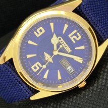 Vintage Refurbished Citizen Auto 8200 Japan Mens D/D Blue Watch 588b-a310521-6 - £19.24 GBP