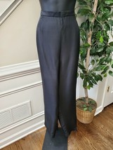 Papillon Women&#39;s Black 100% Silk Single Breasted Blazer &amp; Pant 2 Piece Suit 20 - £87.17 GBP