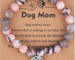 Dog Bracelets for Women Men Dog Charm Bracelet for Dad Mom Natural Stone... - £13.97 GBP