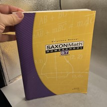 Saxon Math Homeschool 8/7 Solutions Manual Paperback 2005 - $419.02 MXN