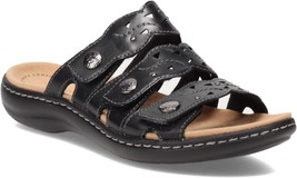 Clarks Women&#39;s Laurieann Jade Leather Sandal Black Size 6.5 M - £39.55 GBP