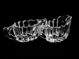 Vintage Heisey Individual Cream and Sugar Servers Crystolite Heavy Glass, Signed - £9.98 GBP