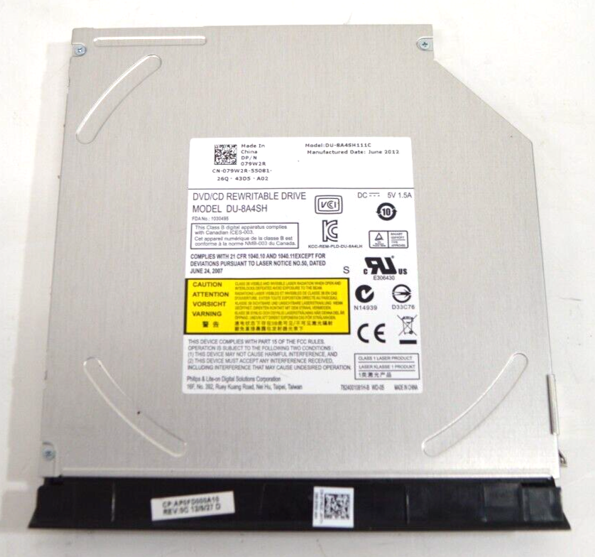 Dell Latitude E6530 CD DVD RW Drive DU-8A4SH 079W2R w Bezel - $12.16