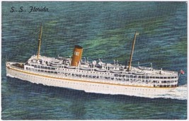 Postcard SS Florida Miami To Nassau Cruises Miami Florida - £2.31 GBP