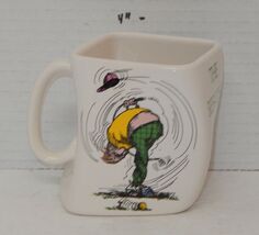 Vintage 1991 "The Results of Over-Swing" Golf Coffee Mug Cup Ceramic - $8.88