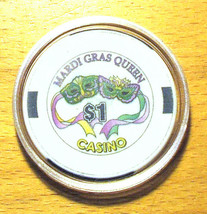 (1) $1. MARDI GRAS QUEEN CASINO CHIP - Tarpon Springs, Florida - 2005 - $7.95