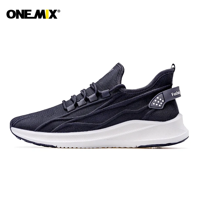 Best Sneakers Onemix Black Running Shoes For Men Outdoor Sole Casual    Light Ma - £81.02 GBP