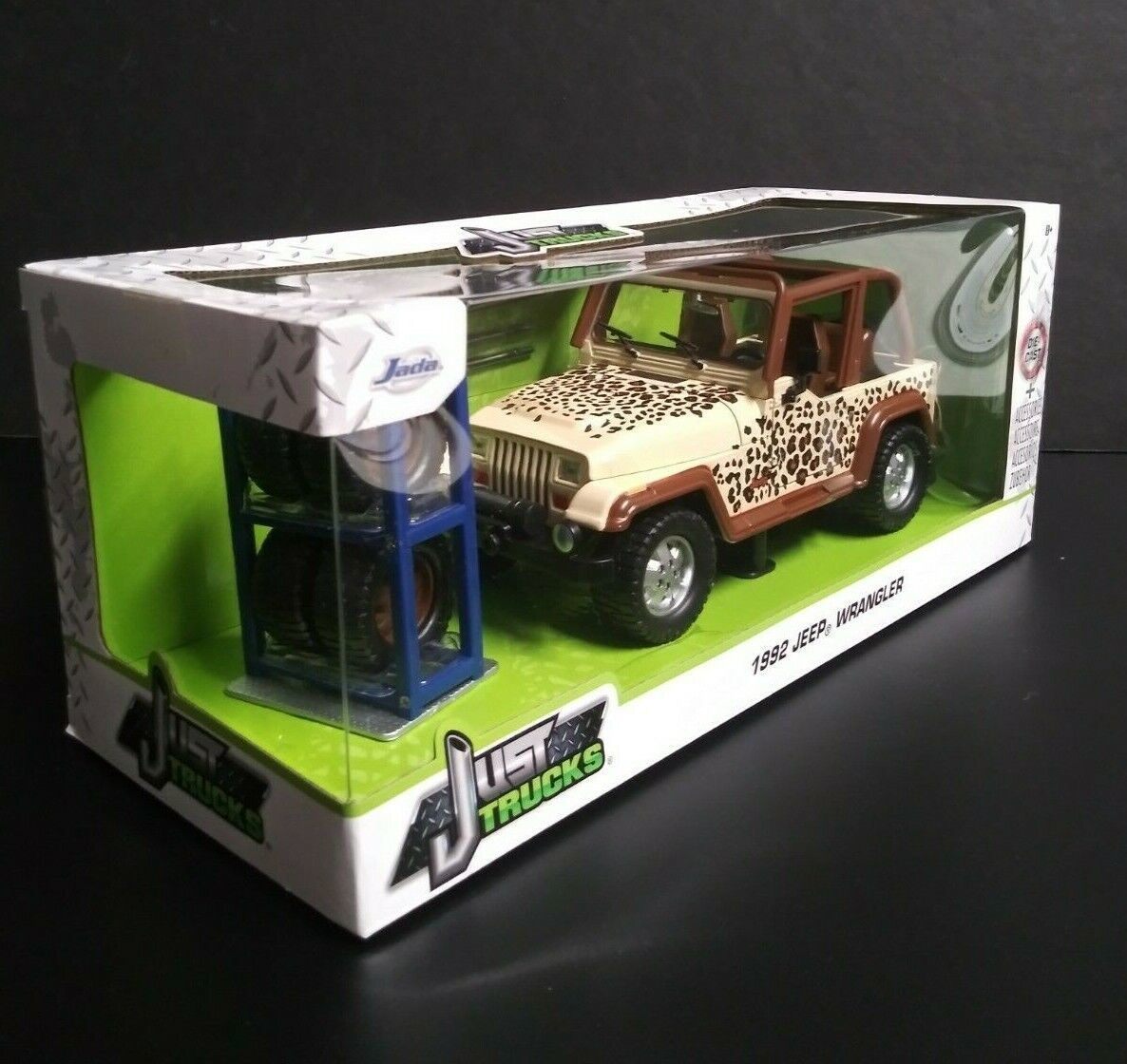 JADA 1992 JEEP WRANGLER w/ GRAPHICS & EXTRA WHEELS 1/24 DIECAST MODEL CAR 32426 - $19.99