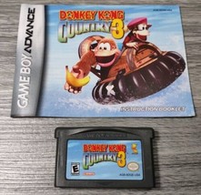 Donkey Kong Country 3 (Nintendo Game Boy Advance, 2005) Game &amp; Manual ~ Works! - £24.85 GBP