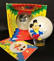 Vintage 1993 Walt Disney Mickey&#39;s Challenge 3-D Puzzle Ball K+B Toys New... - $36.84