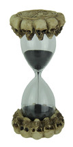 Zeckos Gothic Celtic Skulls Hourglass Black Sand Timer - £23.87 GBP