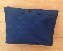  Cosmetic Travel Bag Blue MICROFIBER/ Canvas 8.5 X 6 - £10.29 GBP