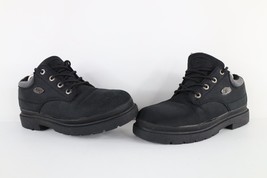 Vintage 90s Lugz Boots Mens 9 Distressed Ballistic Nylon Oxford Shoes Black - £54.47 GBP