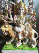 Mata Rani Marble Goddess Durga Maa Statue 36&quot; Tall Religious Hinduism Gift E1432 - £34,158.52 GBP