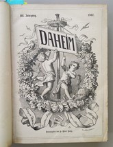 1866-67 antique BOUND DAHEIM MAGAZINE 828pgs VGC brendamour engravings child - £114.48 GBP