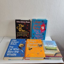 Lot of 5 Hardcover Lillian Jackson Braun Books 4 Cat Books 1 Short Story/tall - £17.60 GBP