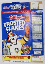 1992 Frosted Flakes Pittsburgh Penguins Tony Tiger Stanley Cup Cereal Box  - $22.76