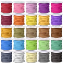 Faux Suede Leather Cord, 25 Rolls Flat For Jewelry Making, Leather Strip... - £30.01 GBP