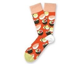SUSHI Fun Novelty Socks Two Left Feet Sz Med/Large Dress SOX Casual Prin... - £7.80 GBP