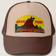 Urban Sasquatch BEER TIMEl Trucker Hat - Brown &amp; Tan - $18.95